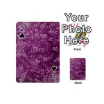 Background Purple Love Playing Cards 54 Designs (Mini) Front - Spade2