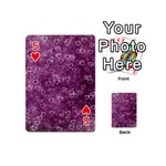 Background Purple Love Playing Cards 54 Designs (Mini) Front - Heart5