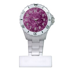 Background Purple Love Plastic Nurses Watch by nateshop