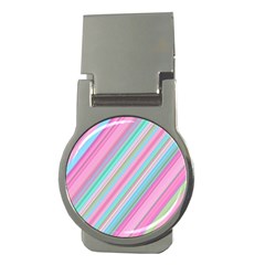 Background-lines Pink Money Clips (round)  by nateshop