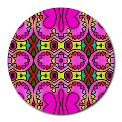Abstract-karakkter Round Mousepads by nateshop