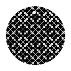 Abstract-black Round Ornament (two Sides) by nateshop