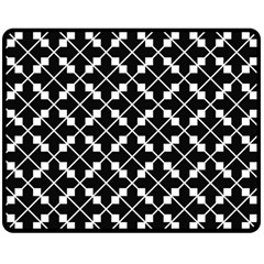 Abstract-black Double Sided Fleece Blanket (medium)  by nateshop