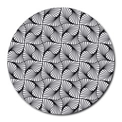 Abstract-gray Round Mousepads by nateshop