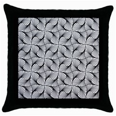 Abstract-gray Throw Pillow Case (black)