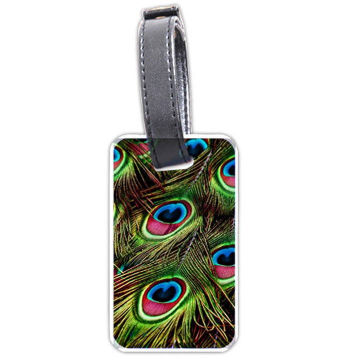 Peacock-feathers-color-plumage Luggage Tag (one side)