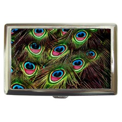 Peacock-feathers-color-plumage Cigarette Money Case by Celenk