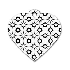 Black-white Dog Tag Heart (one Side) by nateshop