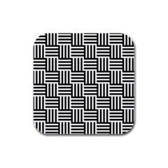 Basket Rubber Square Coaster (4 Pack) by nateshop