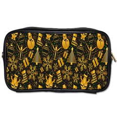 Christmas Gold Toiletries Bag (two Sides) by nateshop