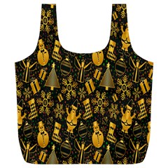 Christmas Gold Full Print Recycle Bag (xl) by nateshop