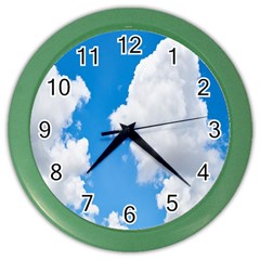 Cloudy Color Wall Clock by nateshop