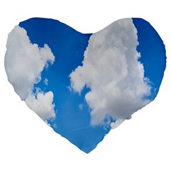 Cloudy Large 19  Premium Heart Shape Cushions by nateshop