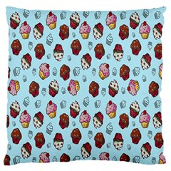 Cupcake Large Flano Cushion Case (two Sides) by nateshop