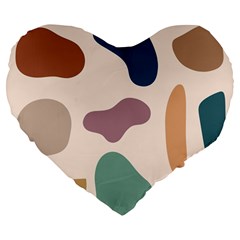 Element Large 19  Premium Flano Heart Shape Cushions by nateshop