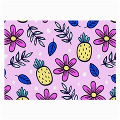 Flowers Purple Large Glasses Cloth (2 Sides) by nateshop