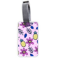 Flowers Purple Luggage Tag (one Side) by nateshop