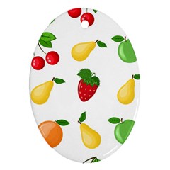 Fruits Oval Ornament (two Sides) by nateshop