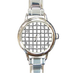 Grid Box Round Italian Charm Watch