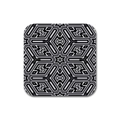 Grid Rubber Square Coaster (4 pack)