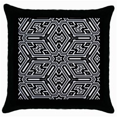 Grid Throw Pillow Case (Black)