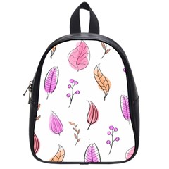 Leaves-pink School Bag (small)