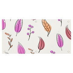 Leaves-pink Banner And Sign 6  X 3  by nateshop