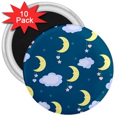 Moon 3  Magnets (10 Pack)  by nateshop