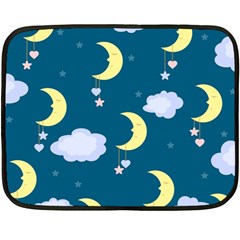 Moon Double Sided Fleece Blanket (mini)  by nateshop