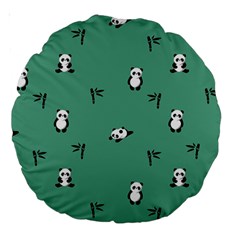 Pandas Large 18  Premium Round Cushions by nateshop