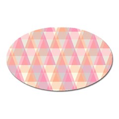 Pattern Triangle Pink Oval Magnet by nateshop