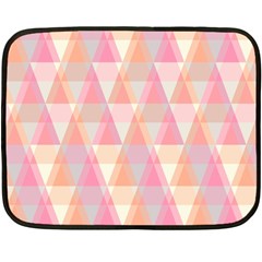 Pattern Triangle Pink Fleece Blanket (mini) by nateshop