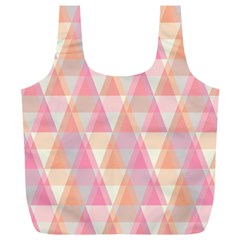 Pattern Triangle Pink Full Print Recycle Bag (xl)