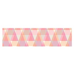 Pattern Triangle Pink Oblong Satin Scarf (16  x 60 )