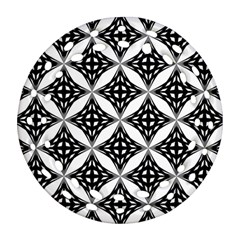 Pattern-black Round Filigree Ornament (two Sides) by nateshop