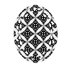 Pattern-black Oval Filigree Ornament (Two Sides)