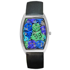 Pattern-cat Barrel Style Metal Watch by nateshop