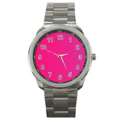 Pattern-pink Sport Metal Watch