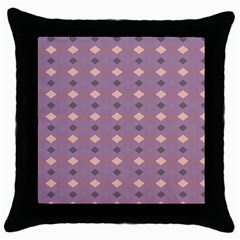 Pattern-puple Box Throw Pillow Case (black) by nateshop