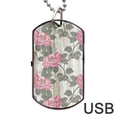 Roses,paint Dog Tag Usb Flash (one Side) by nateshop