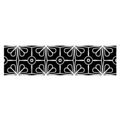 Seamless-pattern Black Oblong Satin Scarf (16  X 60 ) by nateshop