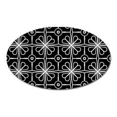Seamless-pattern Black Oval Magnet by nateshop