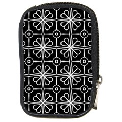 Seamless-pattern Black Compact Camera Leather Case