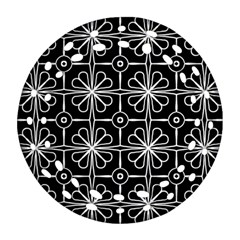 Seamless-pattern Black Round Filigree Ornament (two Sides) by nateshop