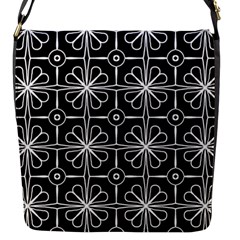 Seamless-pattern Black Flap Closure Messenger Bag (s) by nateshop