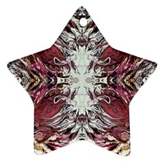 Pink On Gold Symmetry Ornament (star)
