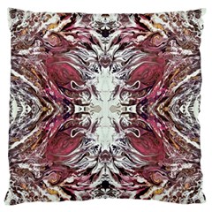 Pink on gold symmetry Large Flano Cushion Case (One Side)