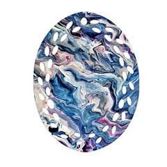 Abstract Waves Ornament (oval Filigree) by kaleidomarblingart