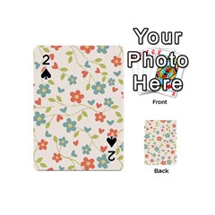  Background Colorful Floral Flowers Playing Cards 54 Designs (mini) by artworkshop