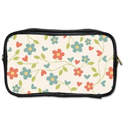  Background Colorful Floral Flowers Toiletries Bag (one Side) by artworkshop